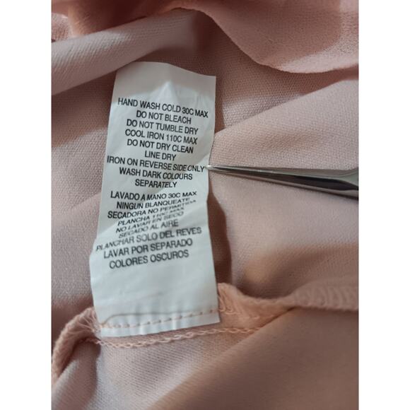 Y2K Dress 3/XS Prom‎ Cocktail Party Fairy Princess Coquette Beaded Pastel Pink - Picture 9 of 14